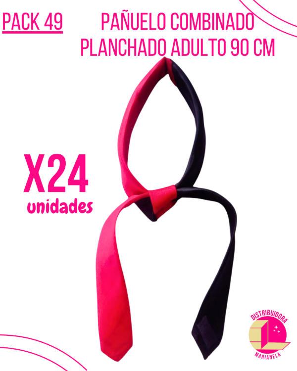 Producto - Pañuelo Combinado adulto 90 cm - Pack x24 unidades
