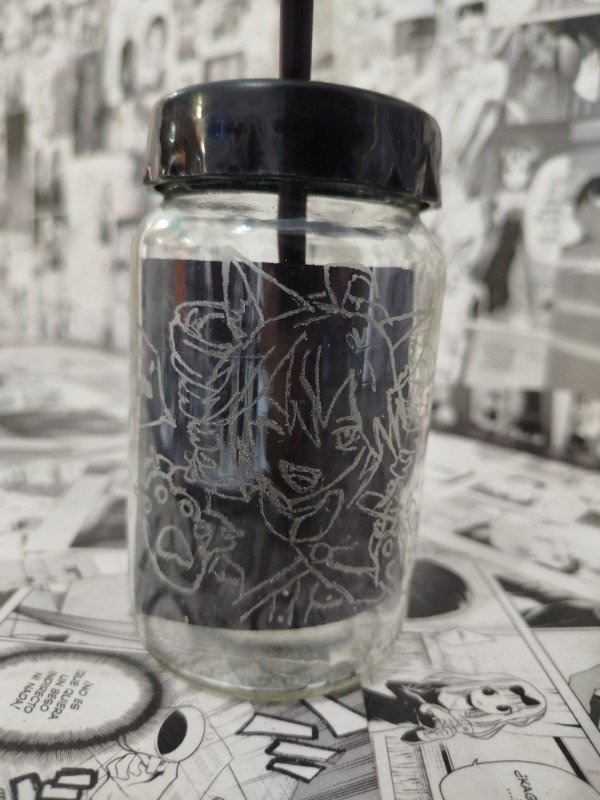 Producto - VASO VIDRIO TAPA + BOMBILLA KASANE TETO