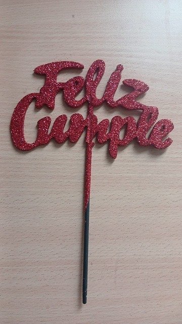 Producto - Topper Gibreado "FC" Rojo