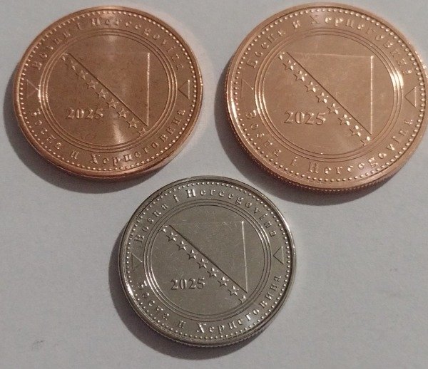 Producto - Bosnia Herzegovina lote de 3 monedas año 2025