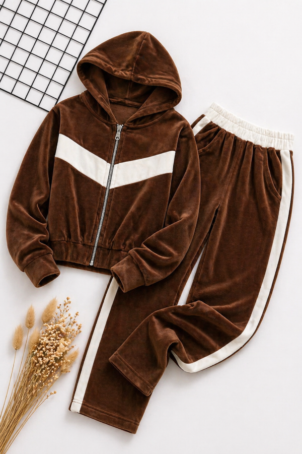 Producto - CONJUNTO TRENDY MARRÓN (CAMPERA + PALAZO)