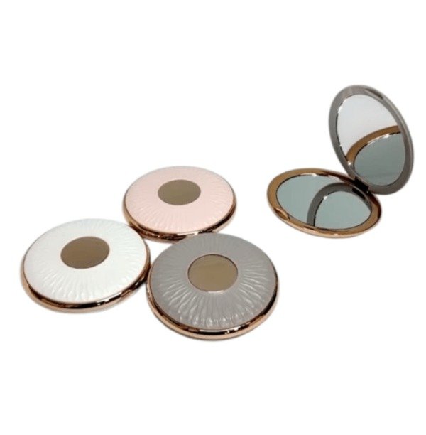 Producto - Espejo De Cartera Redondo Dorado Mely