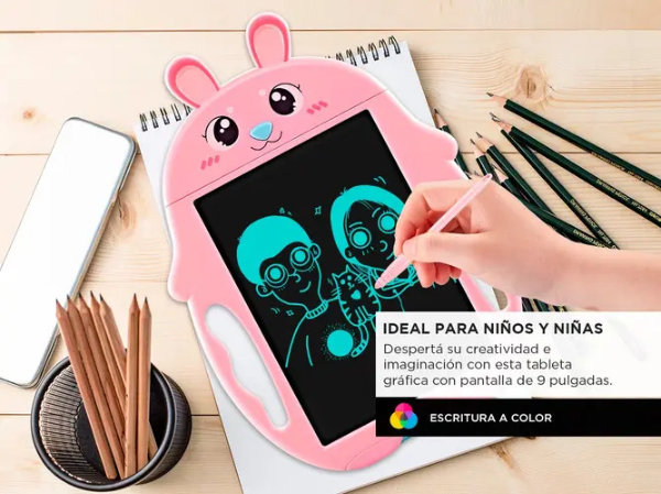 Producto - Tableta De Dibujo LCD 6 -borrado c/boton -botón de bloqueo -2 plantillas - 2