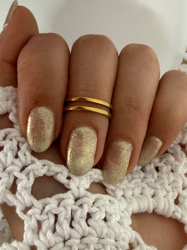 Producto - ND88 Anillo falange doble acero dorado