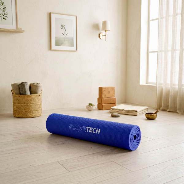 Producto - Mat de yoga PVC 6mm antideslizante fitness pilates entrenamiento - POWERTECH