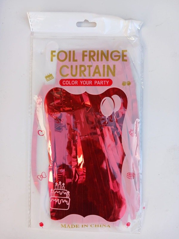 Producto - Cortina Metalizada Roja