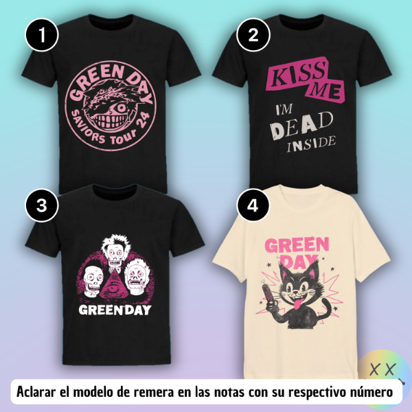 Producto - Remeras Green Day #1 (varios modelos)