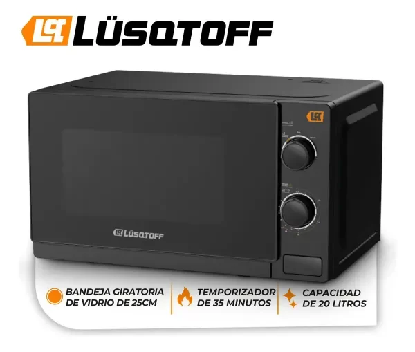 Producto - Microondas Lusqtoff 20l 700w Con Timer Descongelado Rápido Y Plato Giratorio