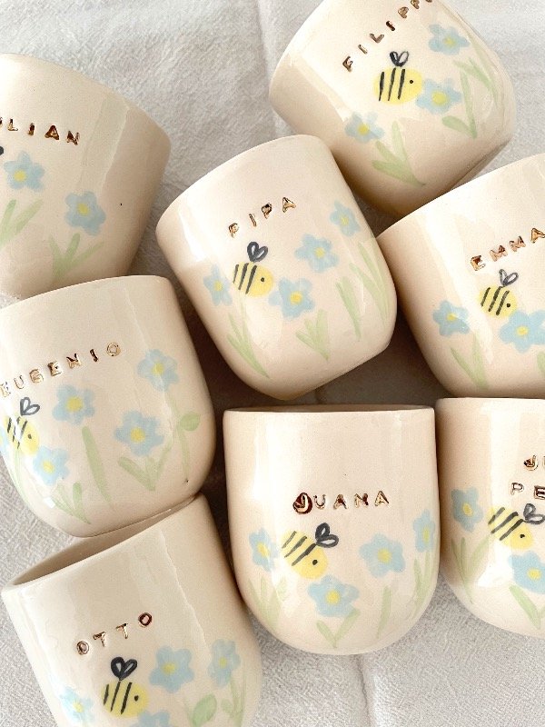 Producto - 10 Vasos con oro