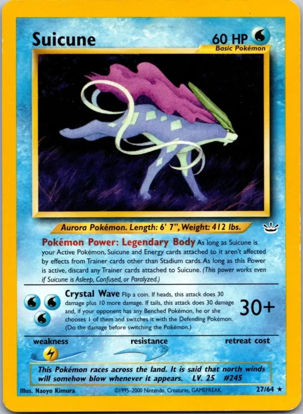 Producto - Suicune (27) Rare Neo Revelation 27/64 Pokemon Argentina