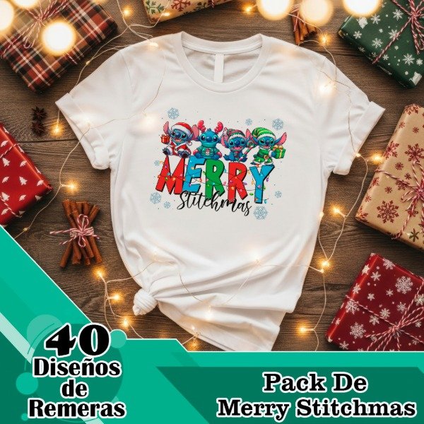 Producto - Diseños Digitales / Plantillas Para Remeras De Merry Stitchmas