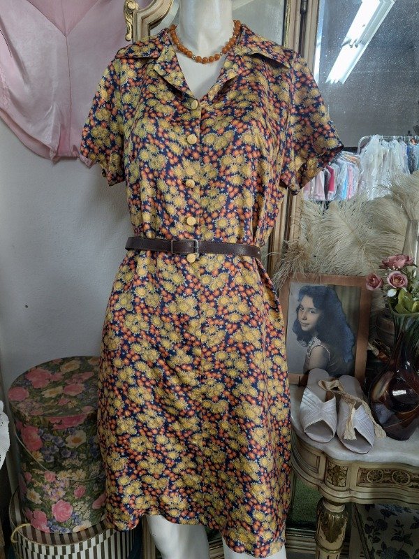 Producto - Vestido Vintage Camisero Estampado - 6