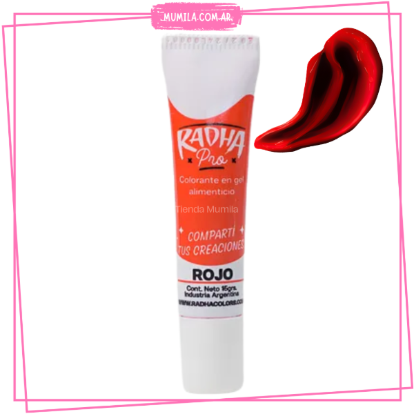 Producto - Colorante rojo en gel Radha Colors