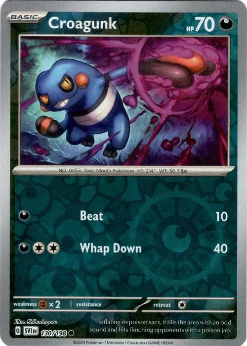 Producto - Croagunk - 130/198 - Scarlet and Violet - Reverse Holo