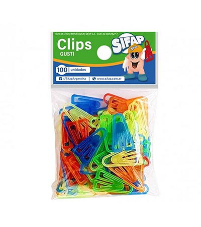 Producto - Broches clips SIFAP  plastico triangular x 100