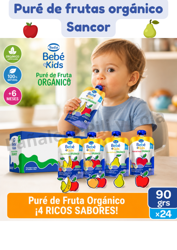Producto - Puré de frutas orgánico Sancor