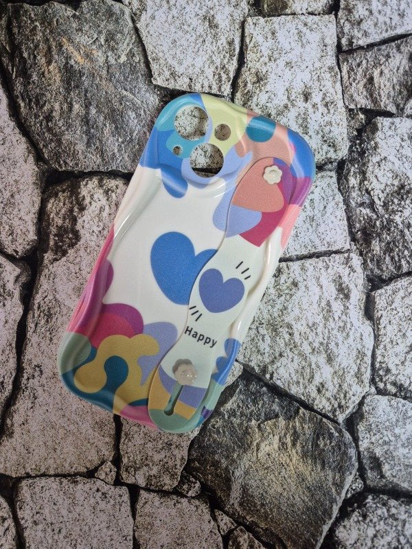 Producto - Funda tpu diseño con strap Iphone 13 corazones