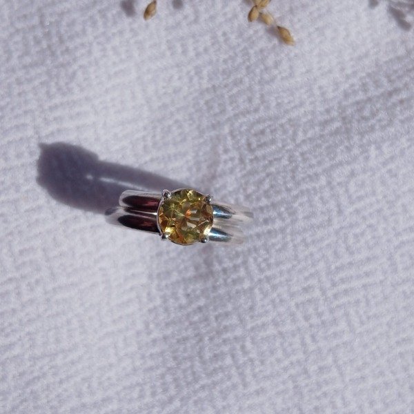 Producto - Anillo Plata 925 Citrino Ajustable - 1