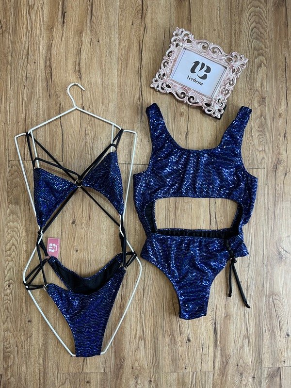 Producto - Enteriza Alexia Lentejuelas Azul