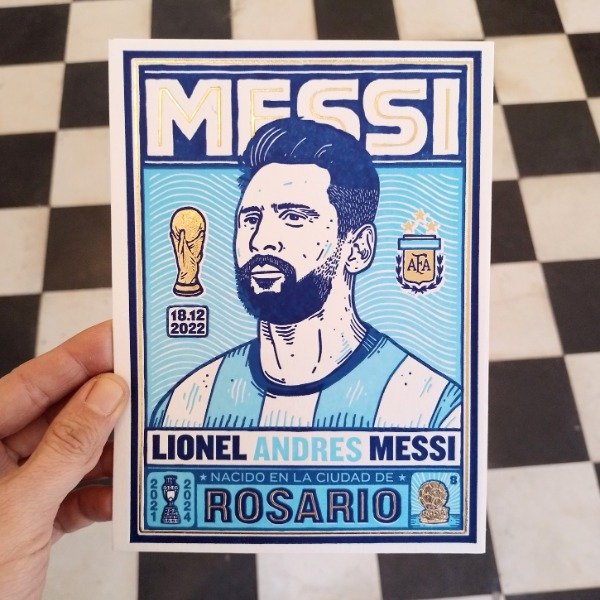 Producto - Lamina Letterpress - Messi