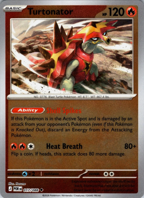 Producto - Turtonator (017/088) - Reverse Holo - [Mega Evolution: Perfect Order]