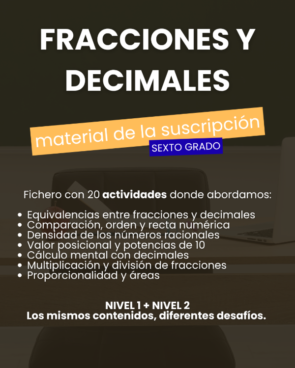 Producto - FRACCIONES Y DECIMALES - SEXTO GRADO