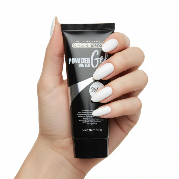 Producto - Polygel Powder Gel UV/LED Cherimoya 50ml - 002 Blanco