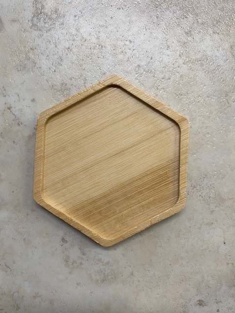 Producto - Bandeja hexagonal madera