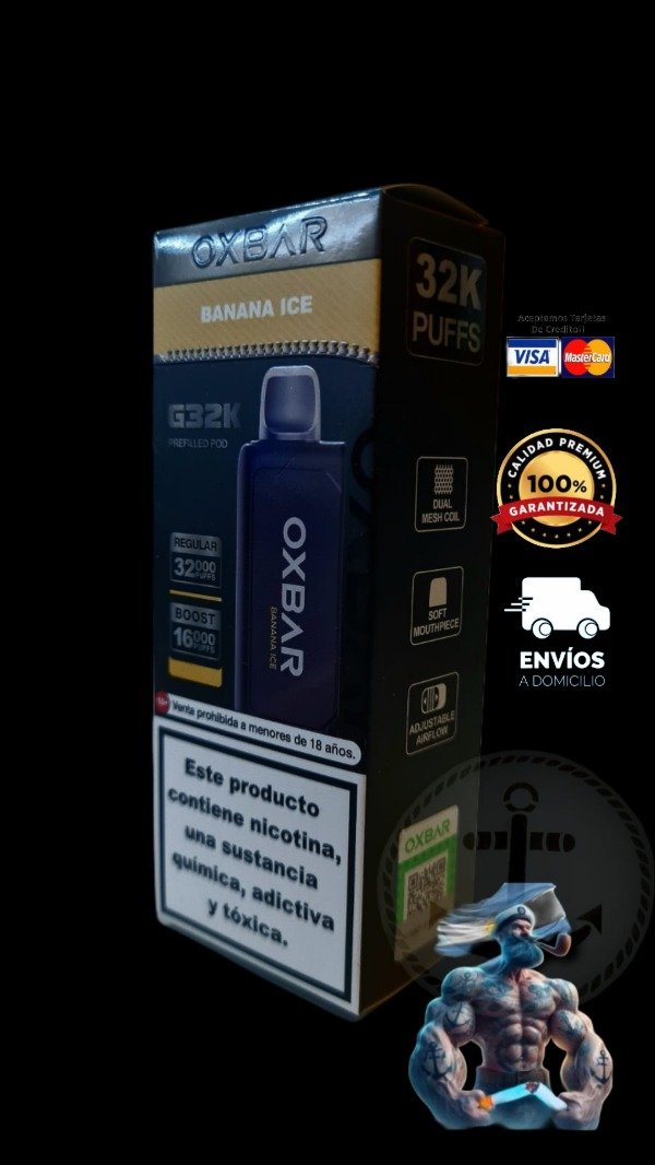 Producto - OXBAR 32K PUFF BANANA ICE