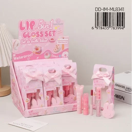 Producto - SET DE BRILLO LABIAL 5EN1 SABOR DONA