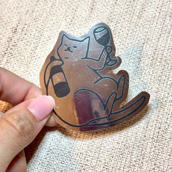 Producto - Gatito borracho plateado