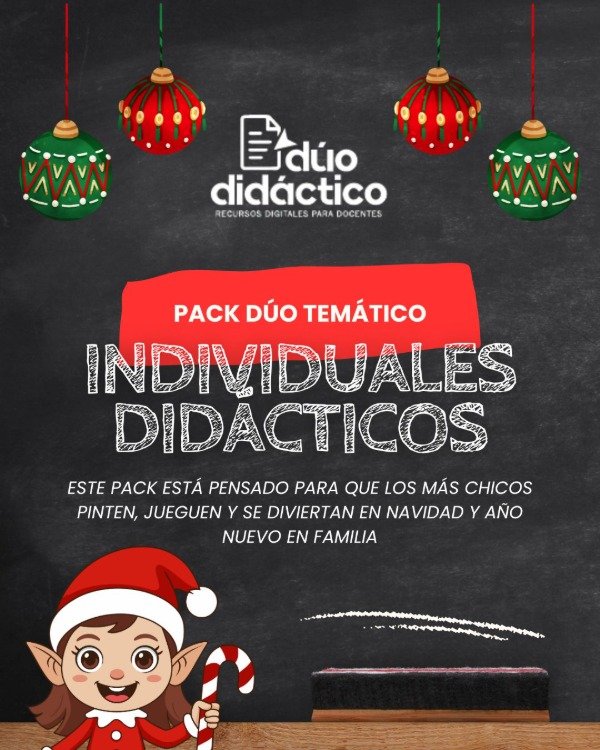 Producto - PACK DÚO INDIVIDUALES NAVIDAD Y AÑO NUEVO