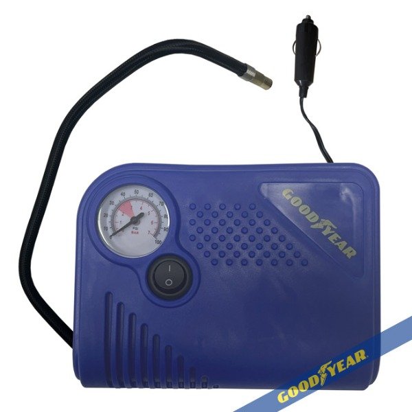 Producto - COMPRESOR, 12V. GOODYEAR , MANOMETRO Y ACCESORIOS