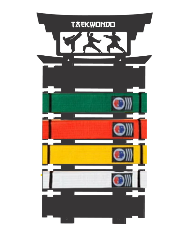 Producto - Exhibidor de cinturones tkwdo x6, 7, 8 , 9 o 10