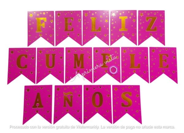 Producto - Banderin stars fucsia
