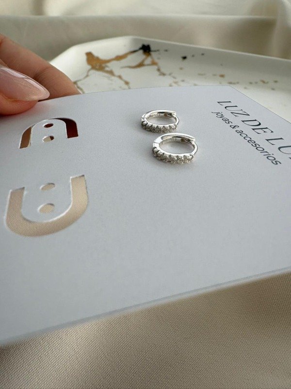 Producto - Mini aros cubic 8mm - Plata 925