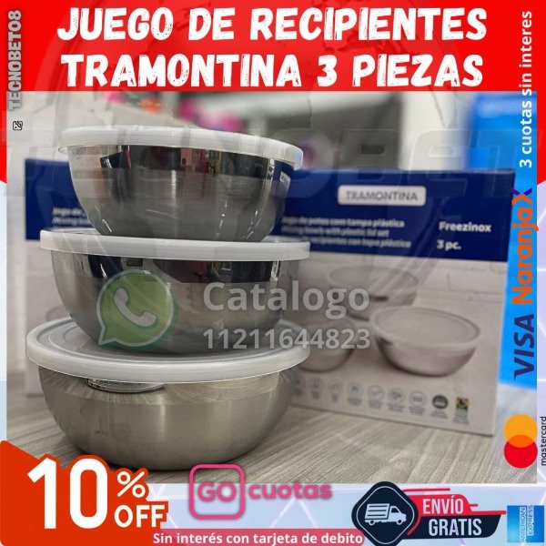 Producto - JUEGO DE RECIPIENTE TRAMONTINA 3PZS