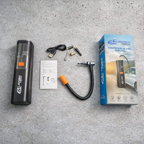 Producto - Compresor De Aire Portátil Inalámbrico Digital Lambotech