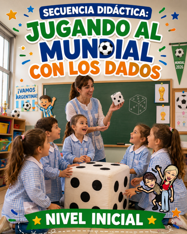 Producto - SECUENCIA DIDÁCTICA. JUGAMOS AL MUNDIAL CON DADOS. NIVEL INICIAL