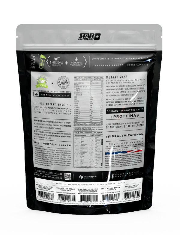 Producto - Mutant Mass Doypack 1,5 kg - Star Nutrition - 3