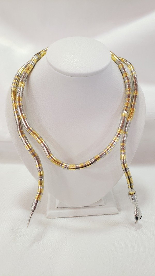 Producto - Collar serpiente flexible dorado