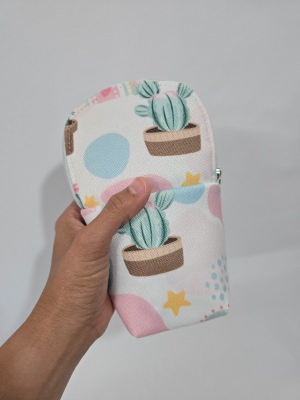 Producto - Cartuchera Adorable Cactus Cierre Verde Agua