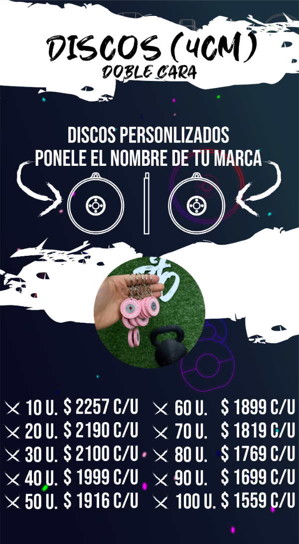 Producto - Discos 4cm (doble cara)