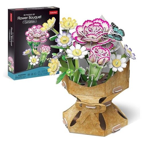 Producto - ROMPECABEZAS FLORES 3D - CLAVEL (134 PIEZAS) - 1