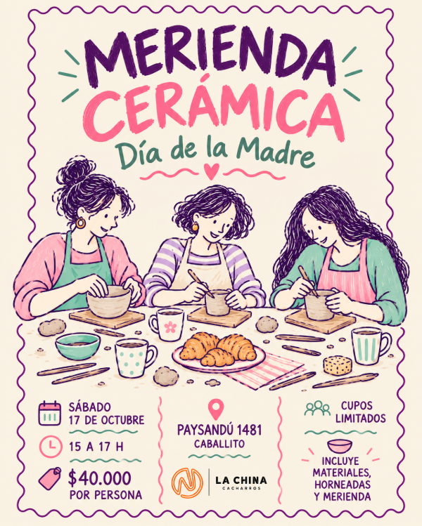 Producto - MERIENDA CERÁMICA " día de la madre " - 0