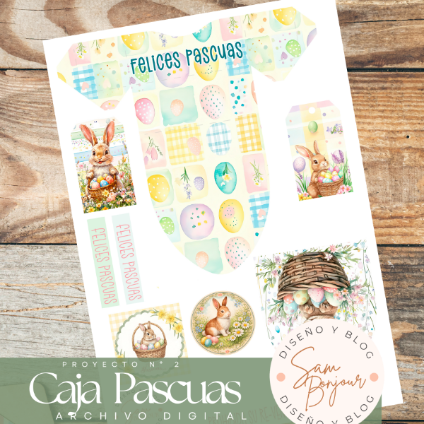 Producto - Archivo Digital: Cajita pascuas -Modelo 2-