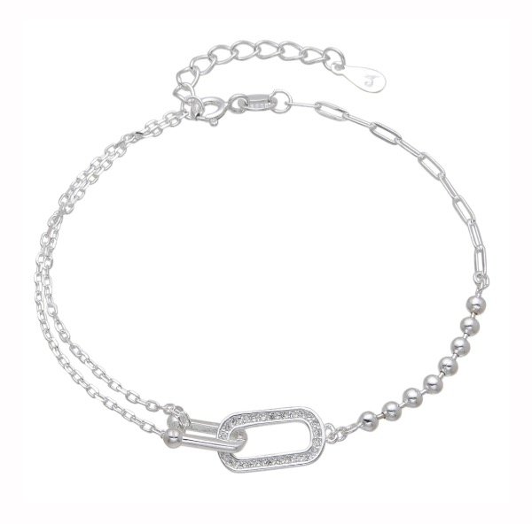 Producto - Pulsera Plata 925 - eslabones y bolitas