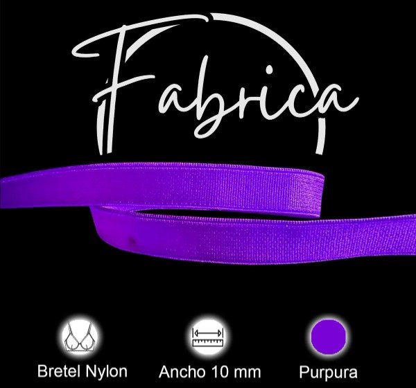 Producto - Bretel Púrpura 10mm rasado nylon (1 metro)