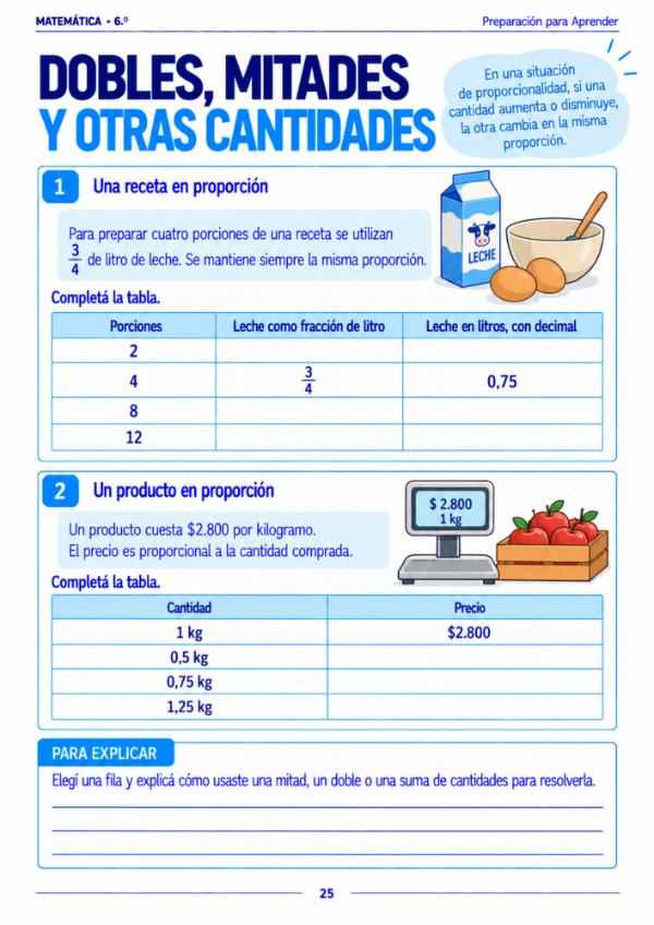 Producto - Matemática 6to grado: Preparación Prueba Aprender - 9