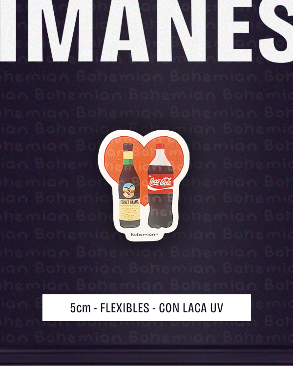 Producto - Iman FERNET CON COCA con LACA UV - Argentina